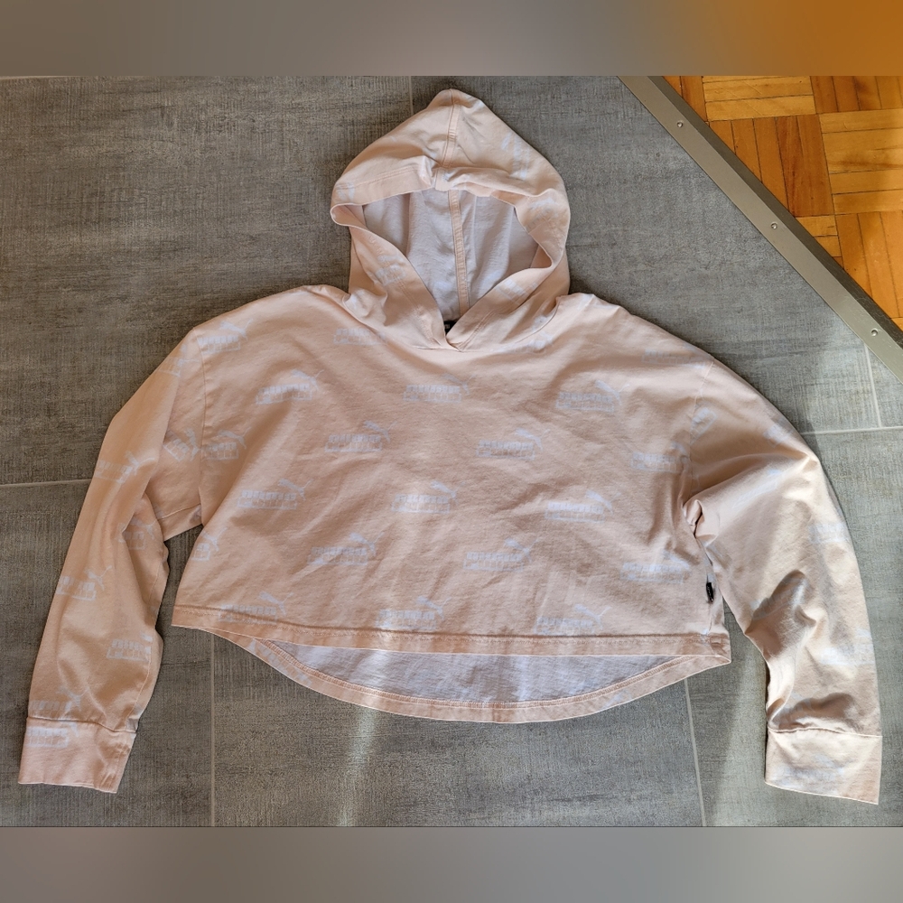 Puma Peach Cropped Hoodie